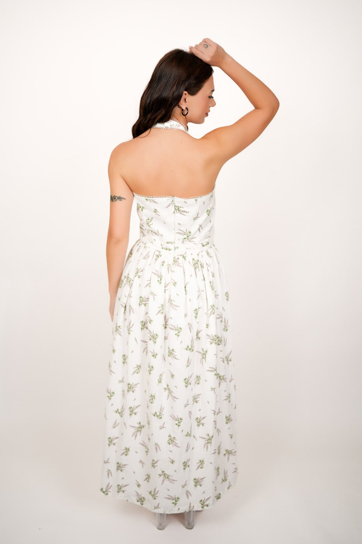 Debby White Floral Maxi Dress