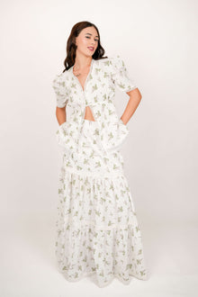 Iris White Floral Top