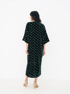 Velvet Abaya in Dark Green