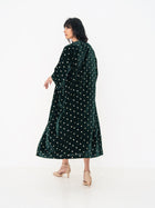 Velvet Abaya in Dark Green