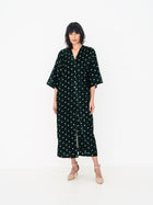 Velvet Abaya in Dark Green