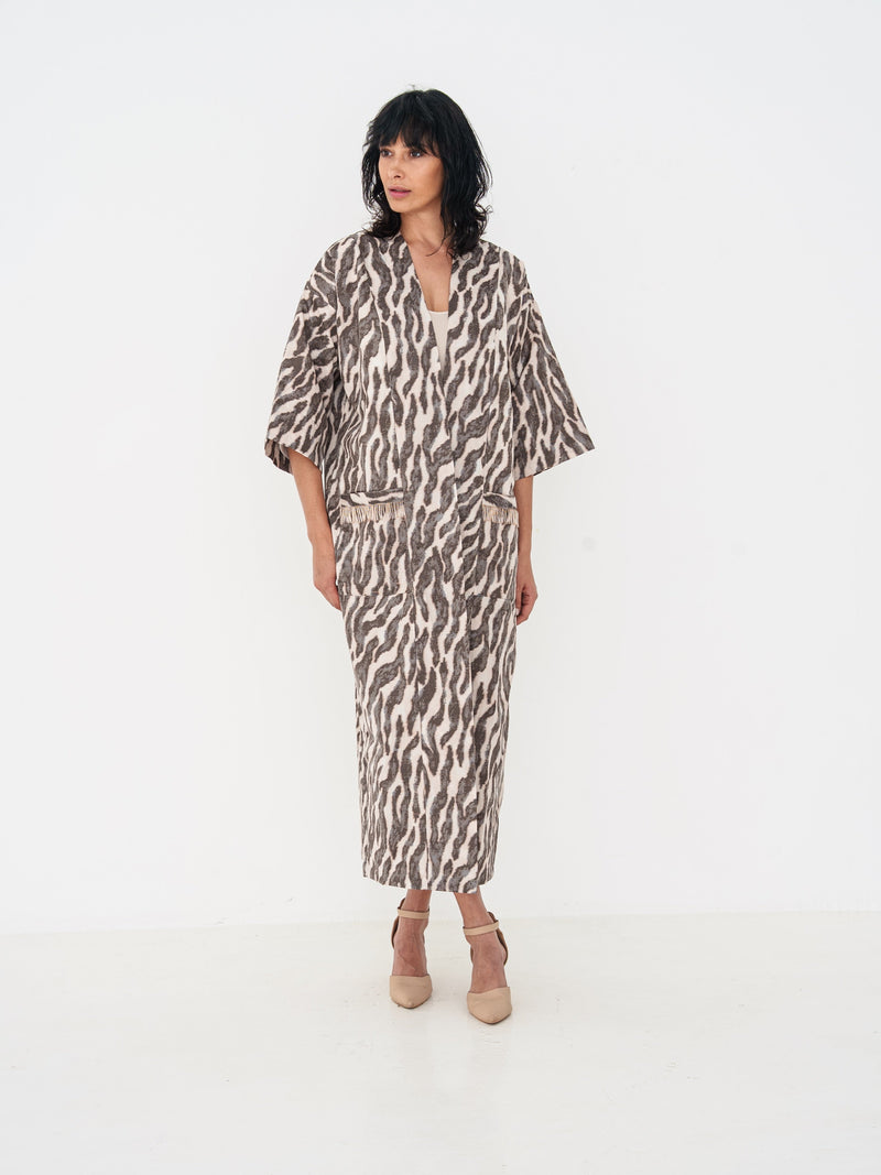 Abaya in Animal Print