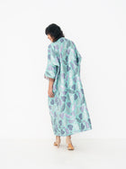 Reversible Abaya in Turquoise and Purple