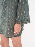 Printed Mini Kaftan in Grey