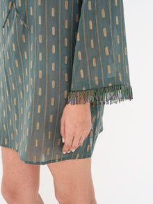 Printed Mini Kaftan in Grey