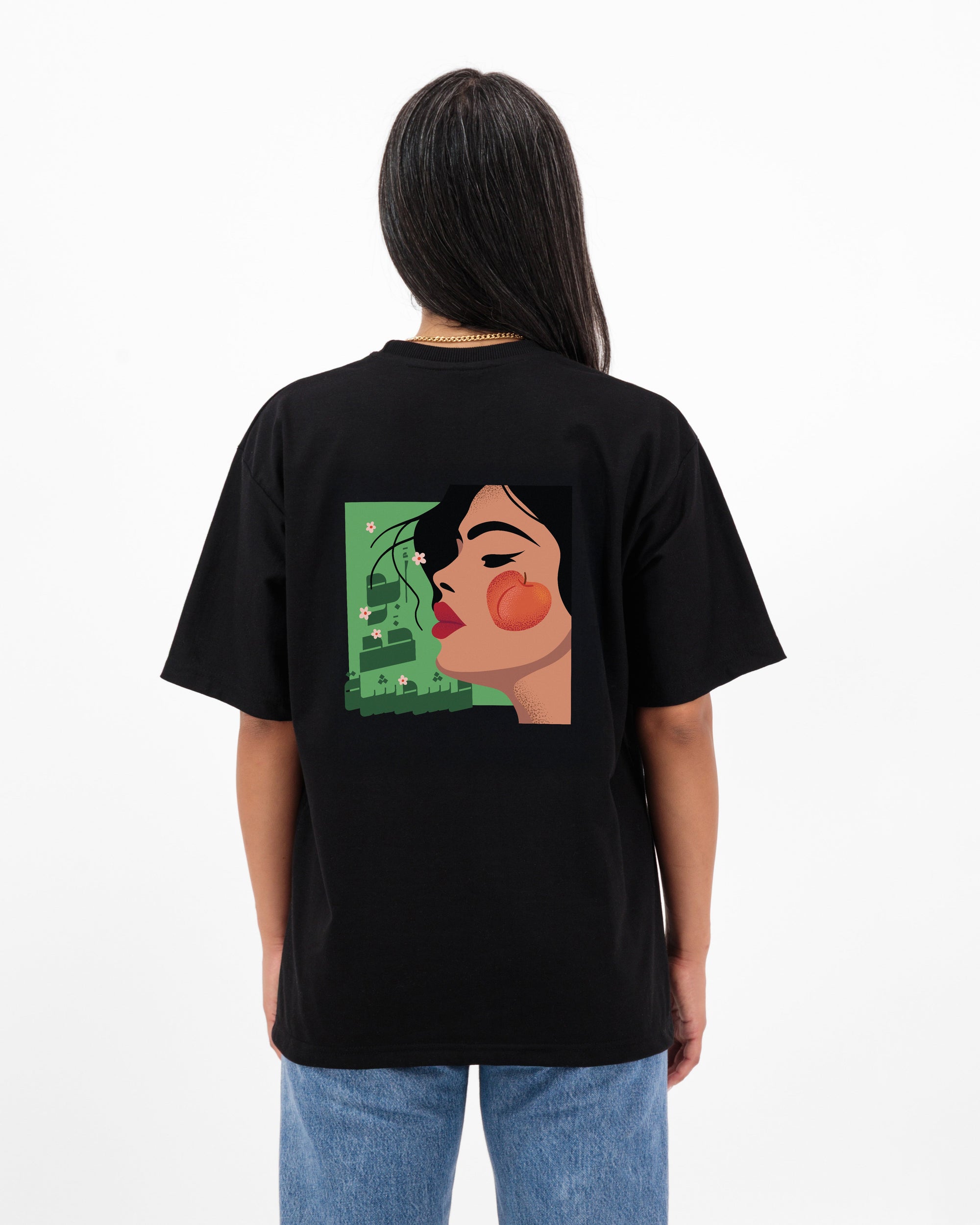 Mishmish Black Unisex Oversized T-Shirt