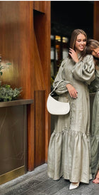 Olive Mist Long Sleeve Dress
