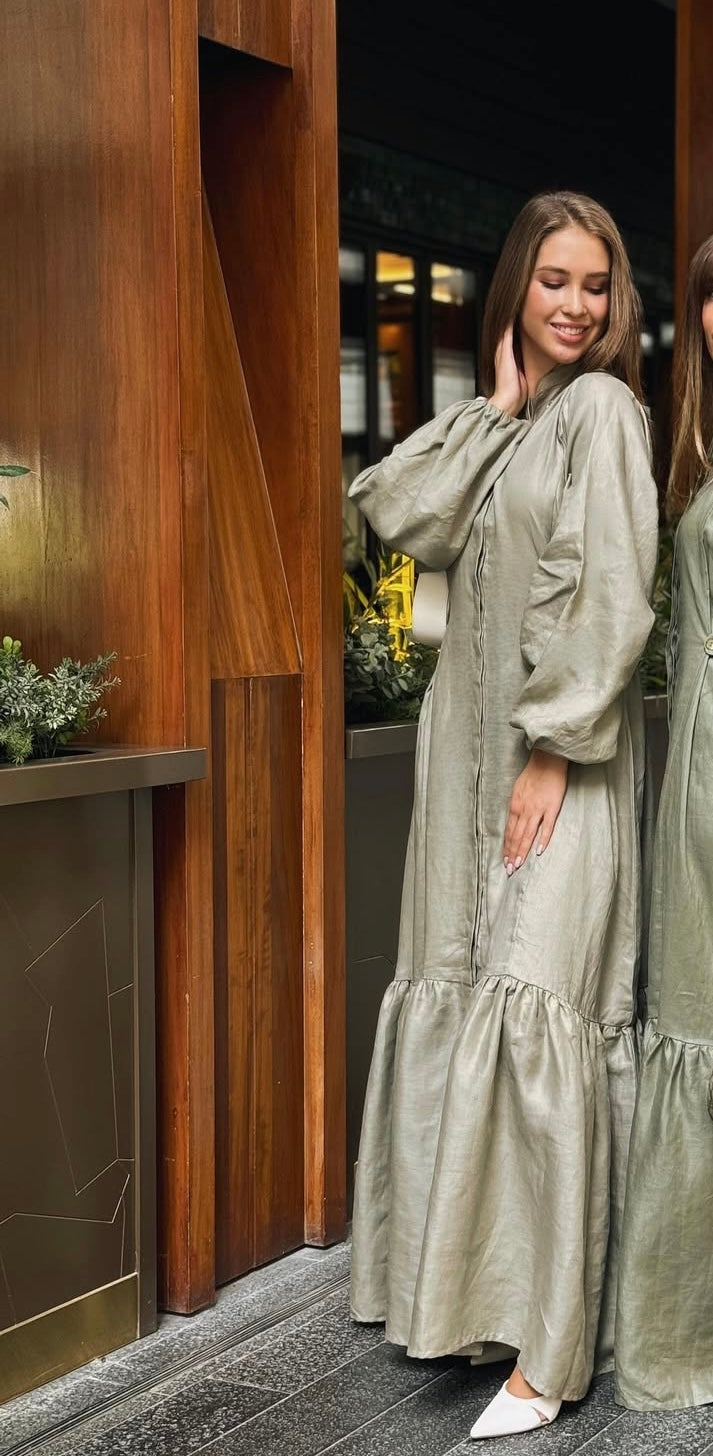 Olive Mist Long Sleeve Dress