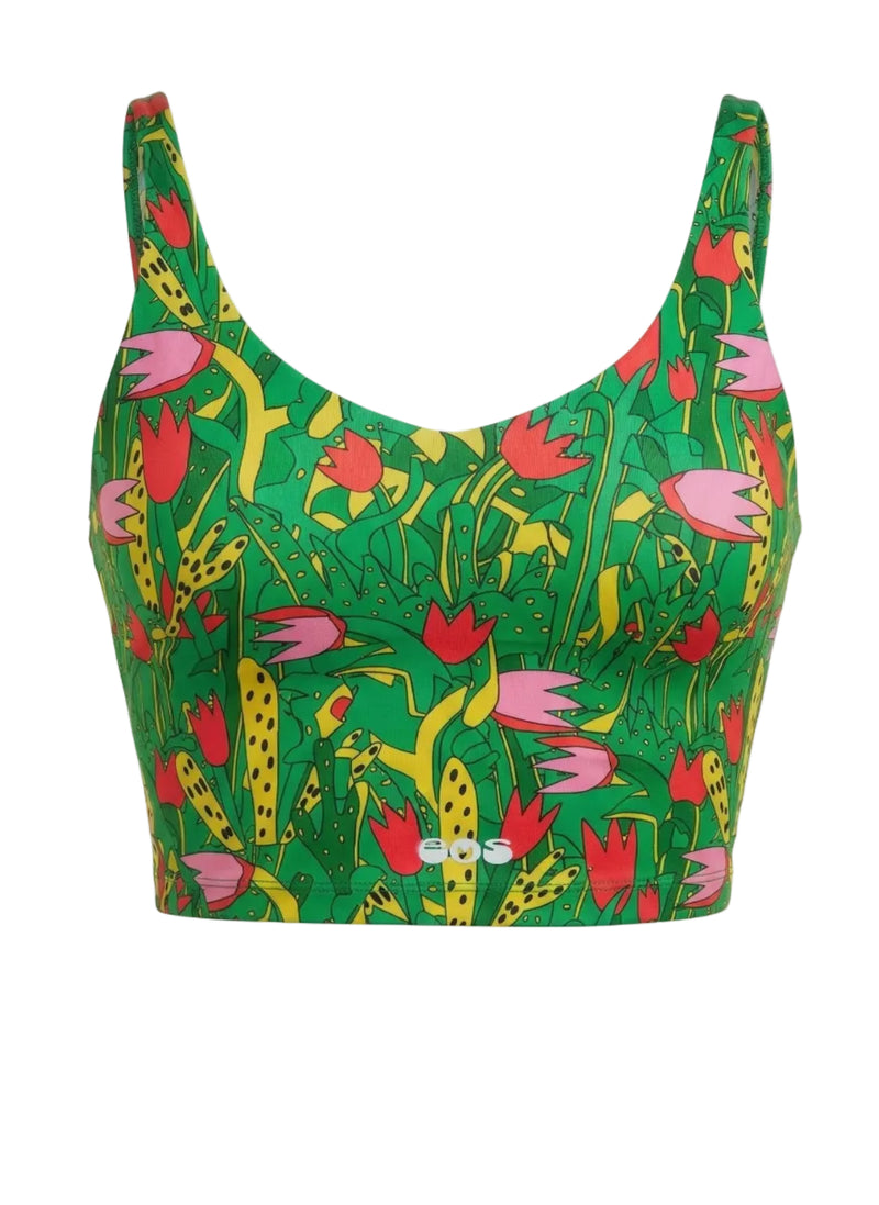 Flex Printed V-Neck Bra