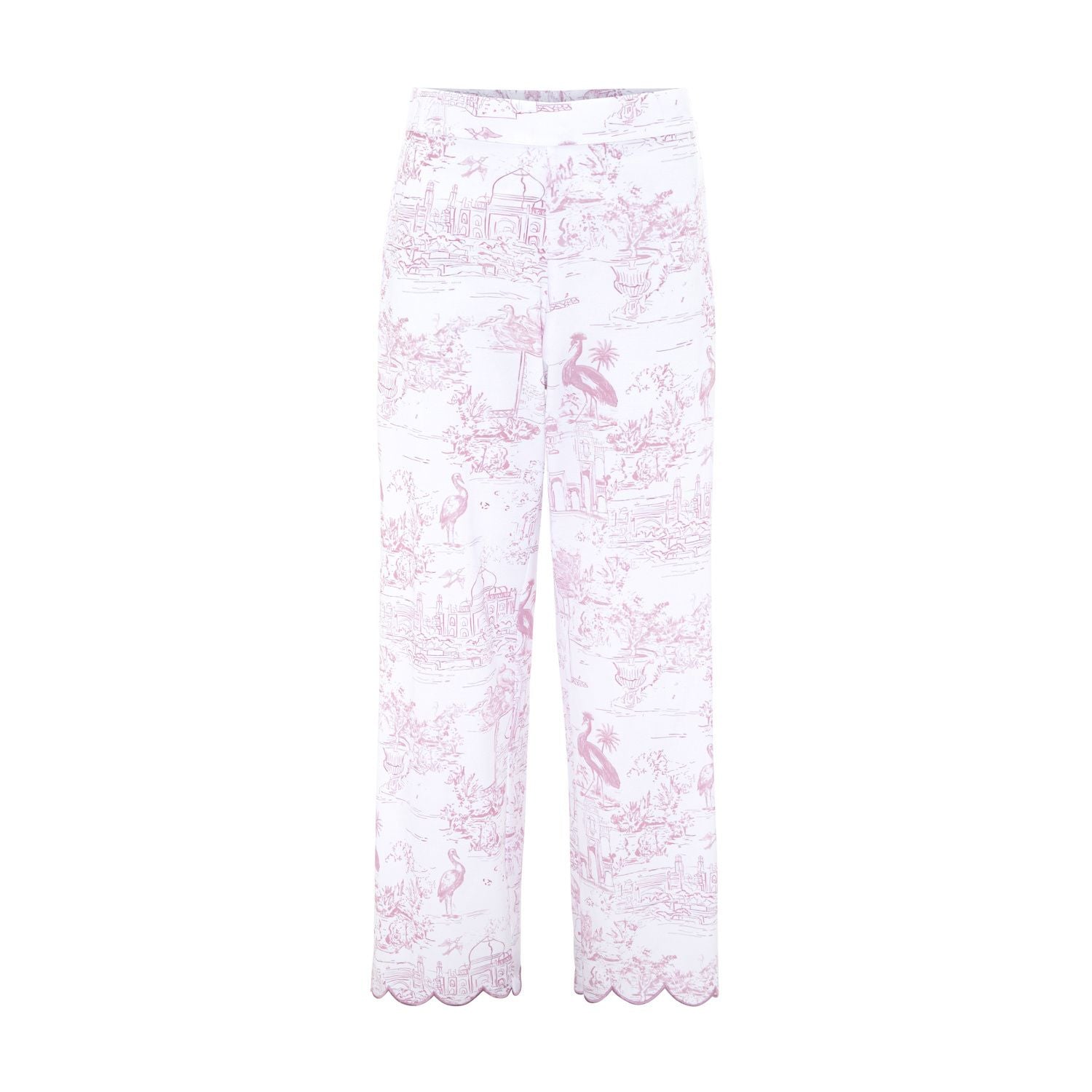 Organic cotton pink toile pyjamas wide leg Love Letters x