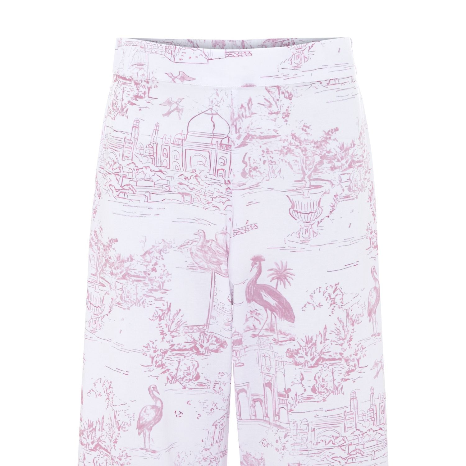 Organic cotton pink toile pyjamas wide leg Love Letters x