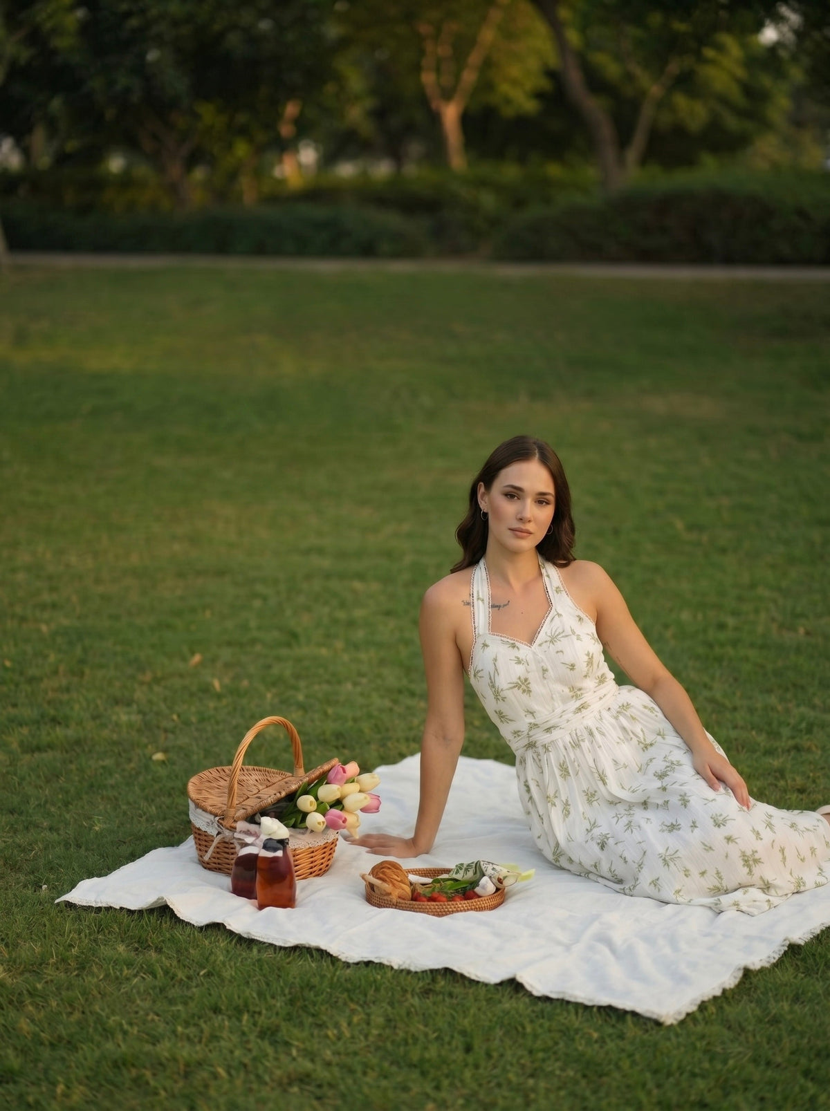 Debby White Floral Maxi Dress