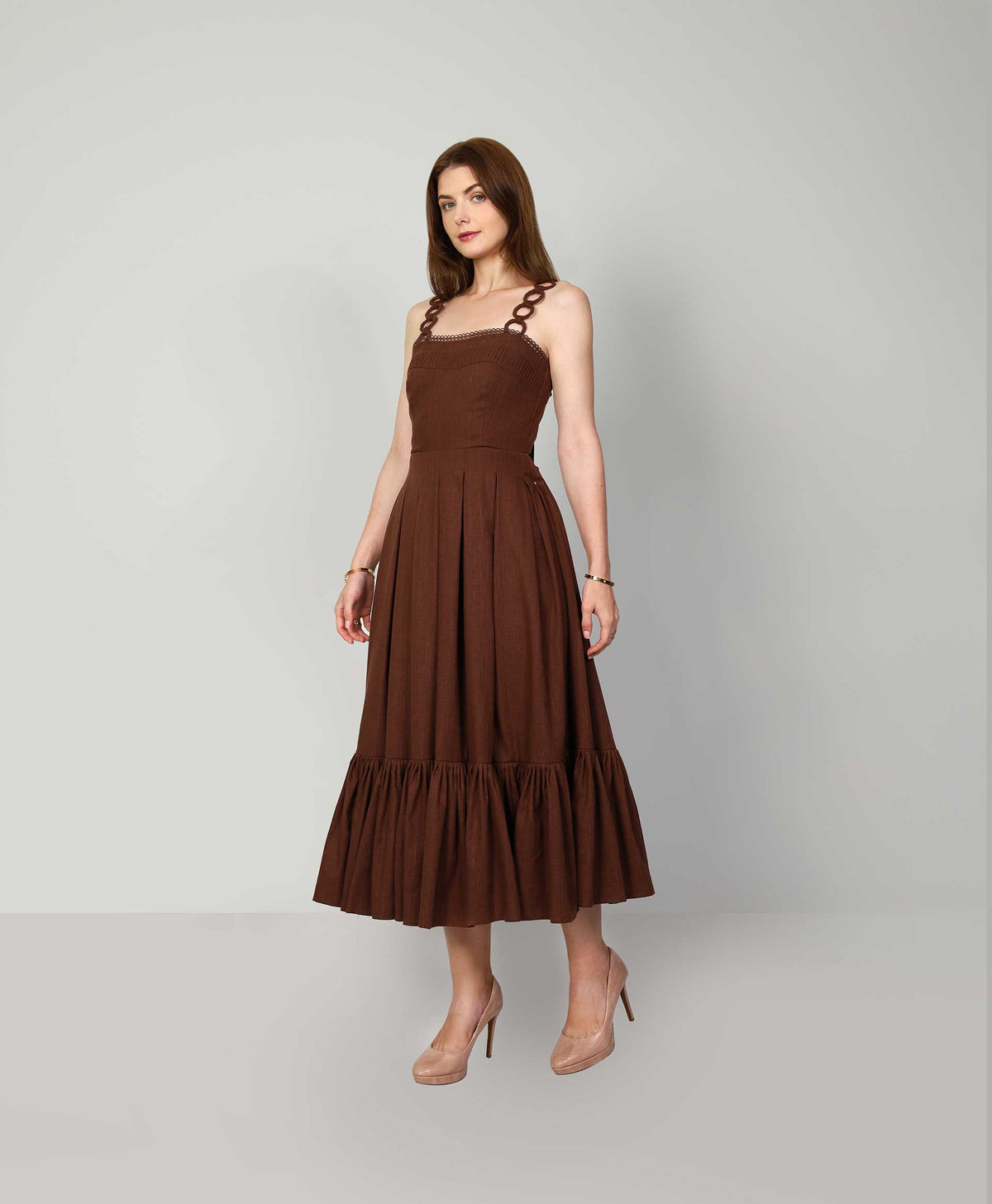 Daphne Brown Dress