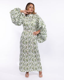 Mahaba Balloon-Sleeves Maxi Dress