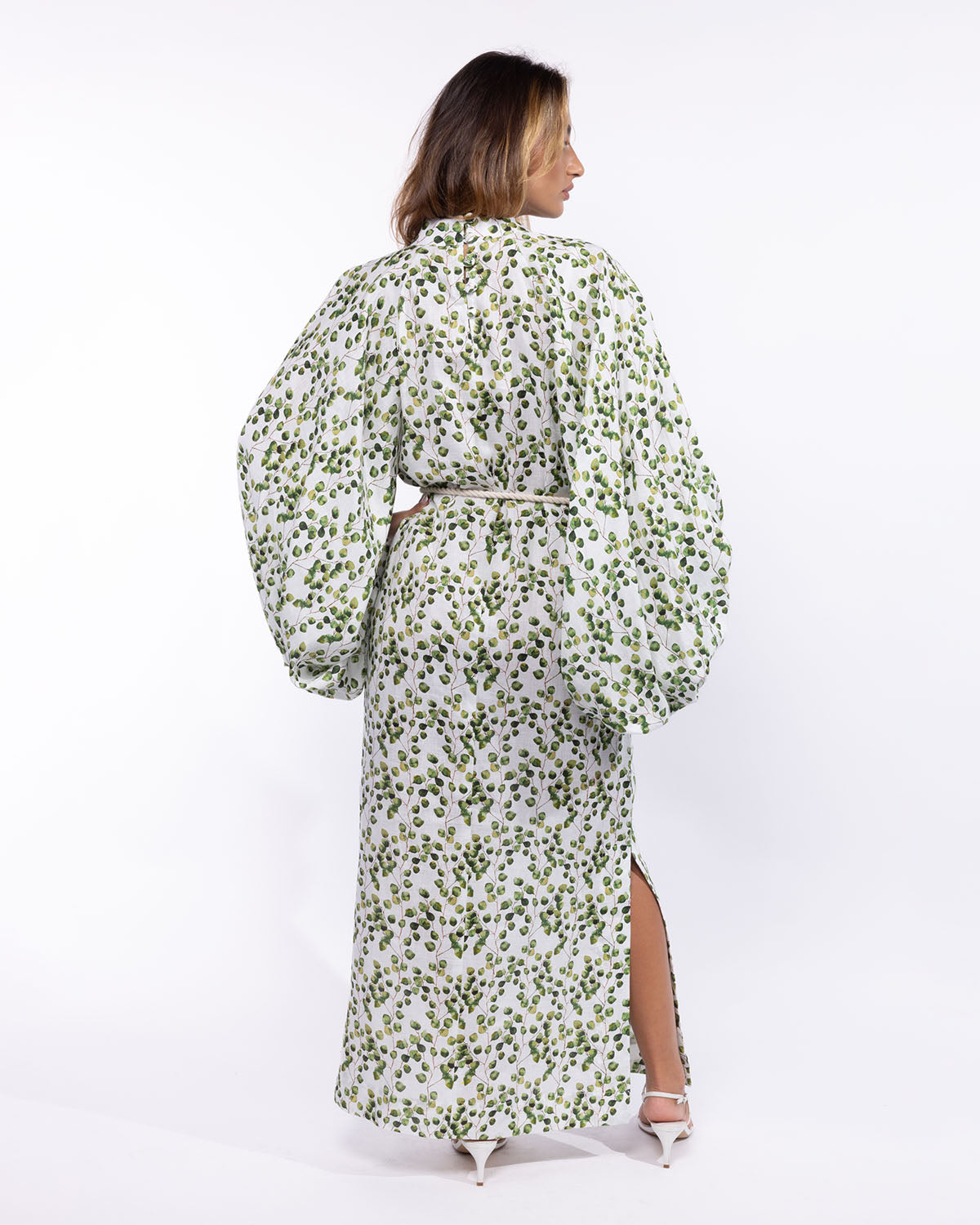 Mahaba Balloon-Sleeves Maxi Dress