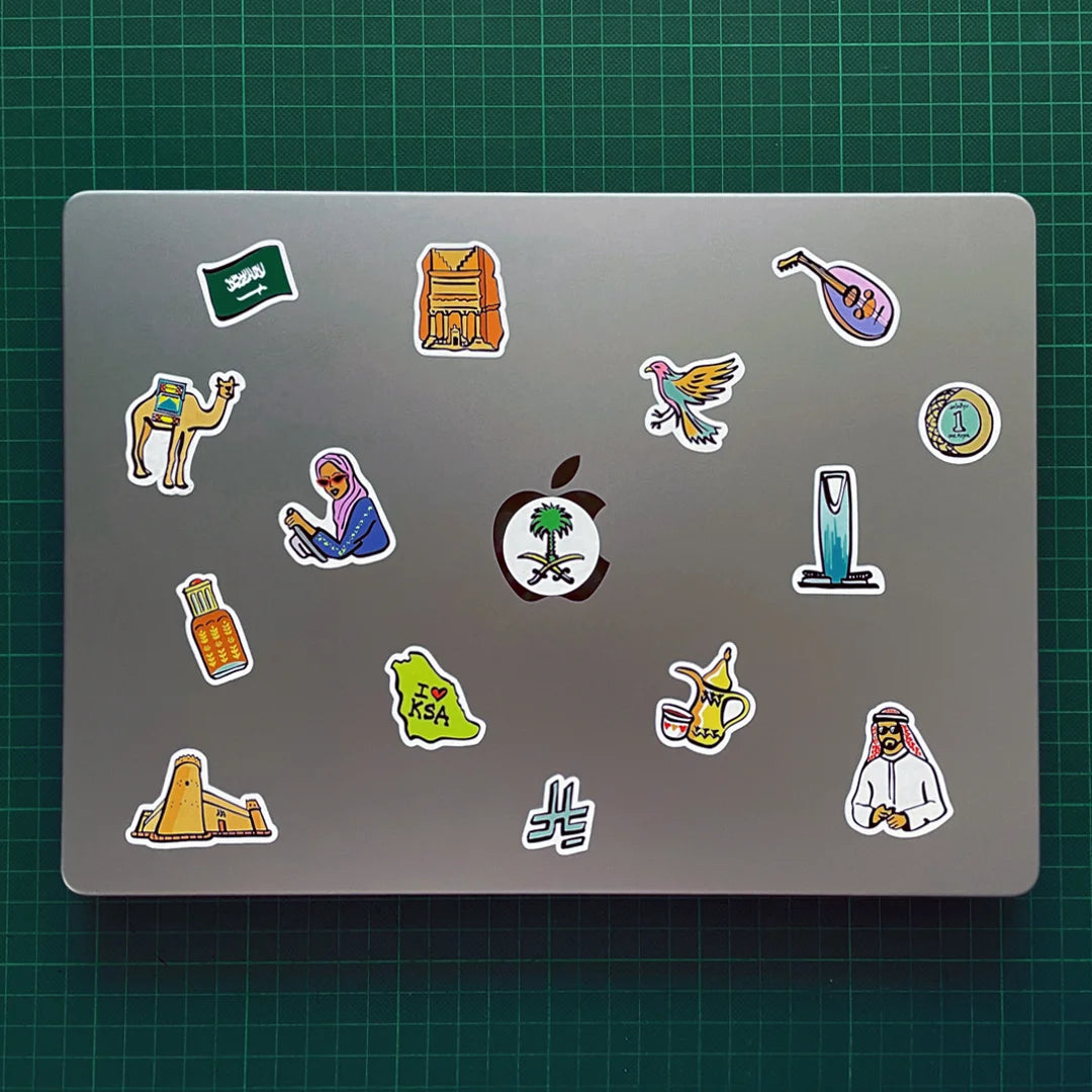 Saudi Arabia Sticker Sheet (Set of 2)