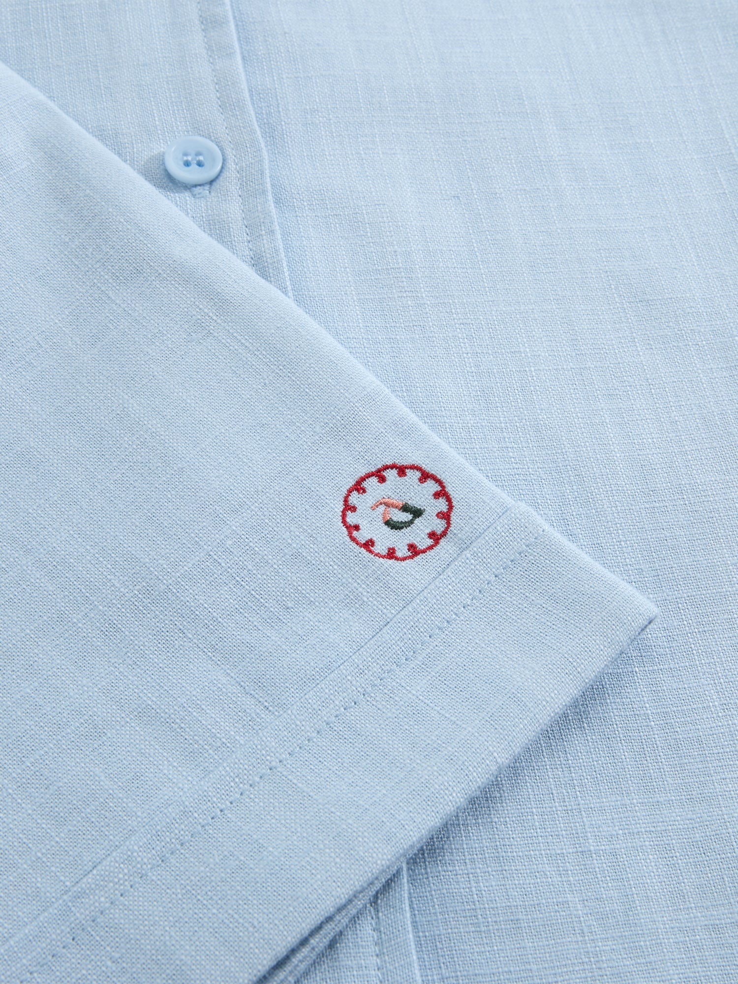 Powder Blue Linen Blend Co-Ord Set