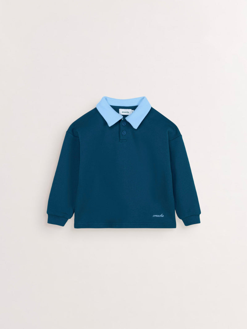 Leo Sweatshirt in Teal Pop