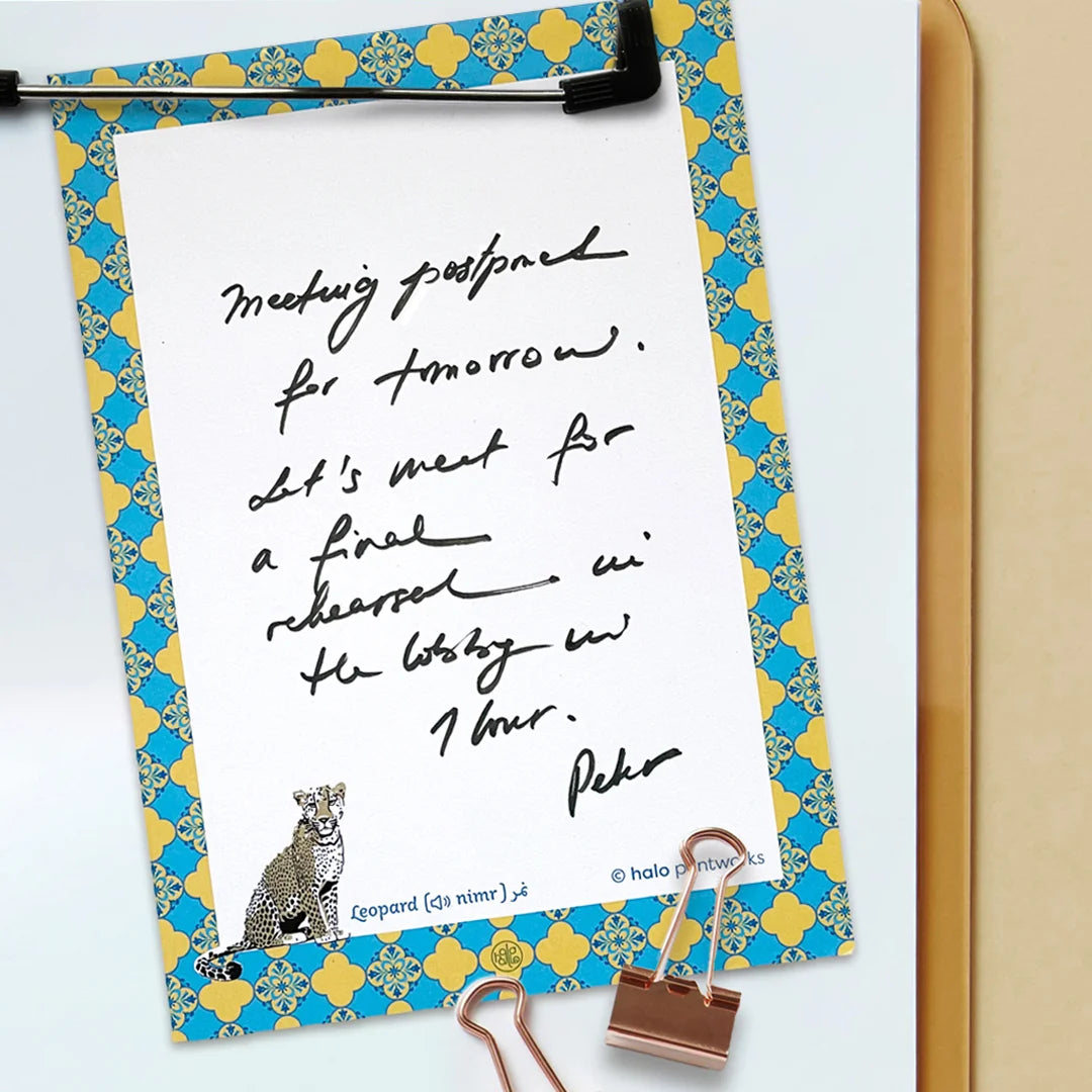 Arabesque Leopard Notepad