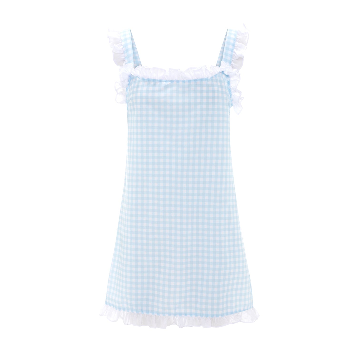 Dolce Gingham Azzurro Sleep Dress (Short)