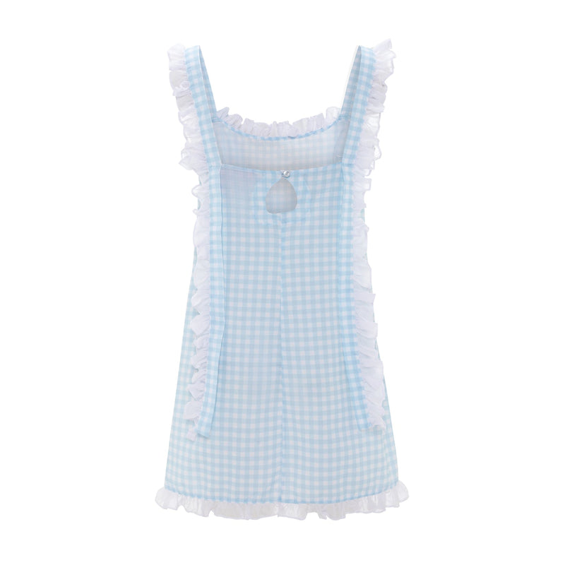 Dolce Gingham Azzurro Sleep Dress (Short)