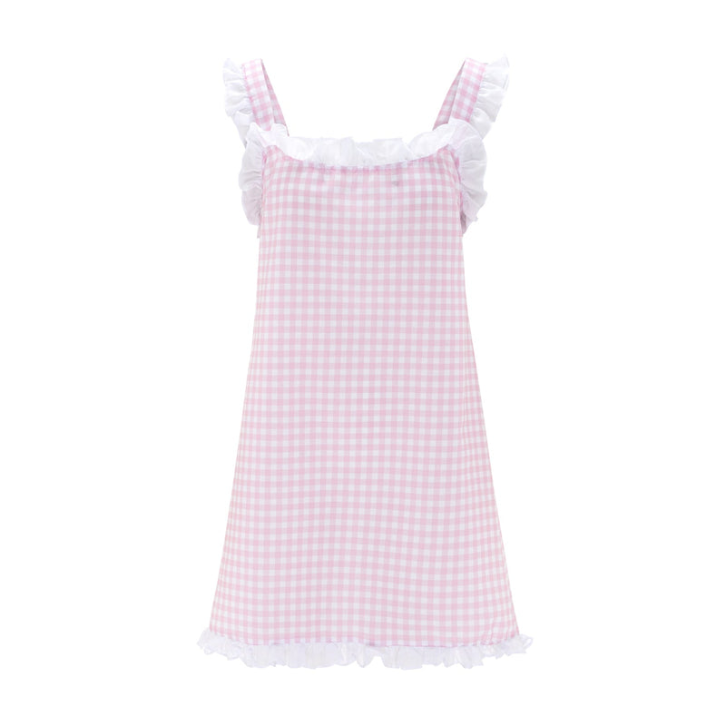 Dolce Gingham Rosa Sleep Dress (Short)