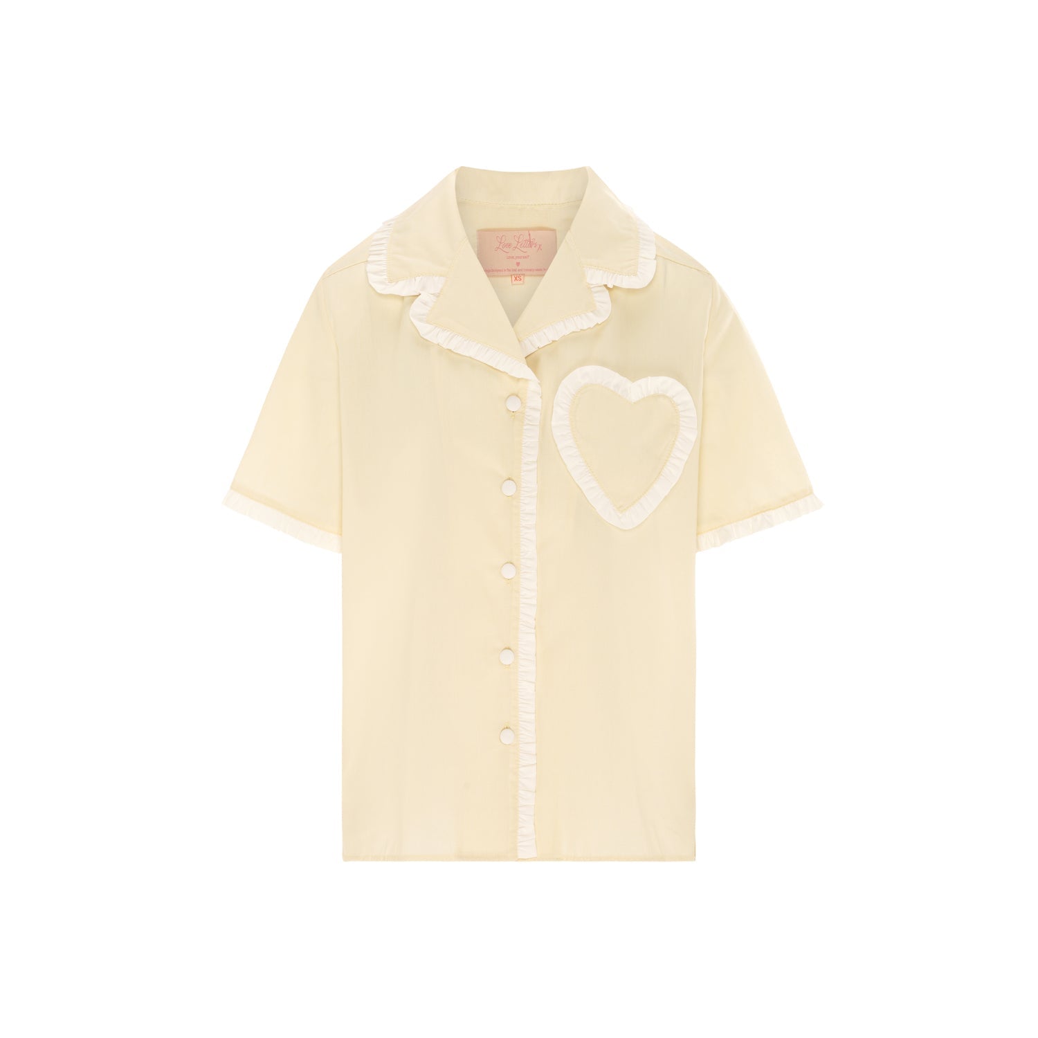 Front detail of the Dolce Limone Short Pyjama by Love Letters x