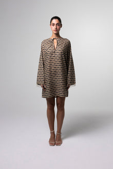 Printed Mini Kaftan in Multicoloured Print