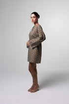 Printed Mini Kaftan in Multicoloured Print