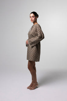 Printed Mini Kaftan in Multicoloured Print