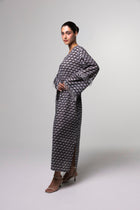 Printed Long Kaftan in Multicolour