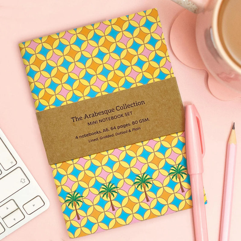 Arabesque Mini Notebook Set (Set of 4)