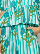Close-up shot of the Minted Pants Set by Kyshmysh 