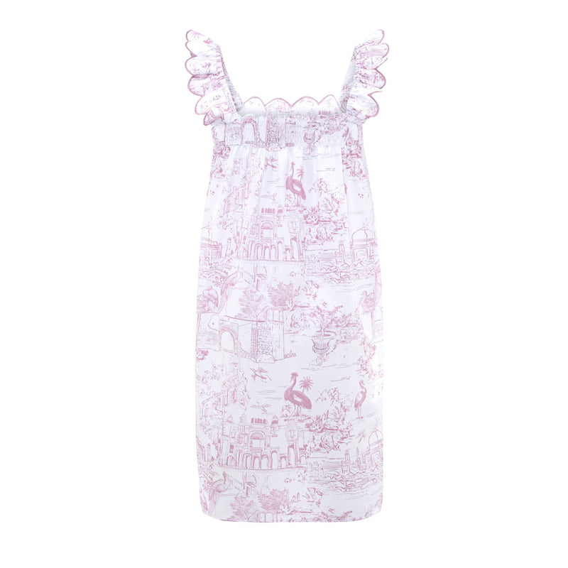 Pink Toile Nightie in organic cotton by Love Letters x