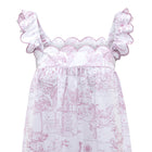 Pink Jaipur Toile nightdress with scalloped neckline