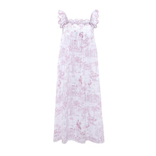 Pink Jaipur Toile nightdress with scalloped neckline by Love Letters x