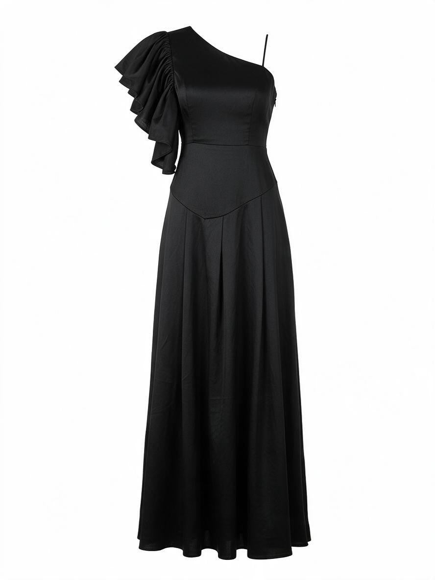 Naya Ruffled One-Shoulder Dress