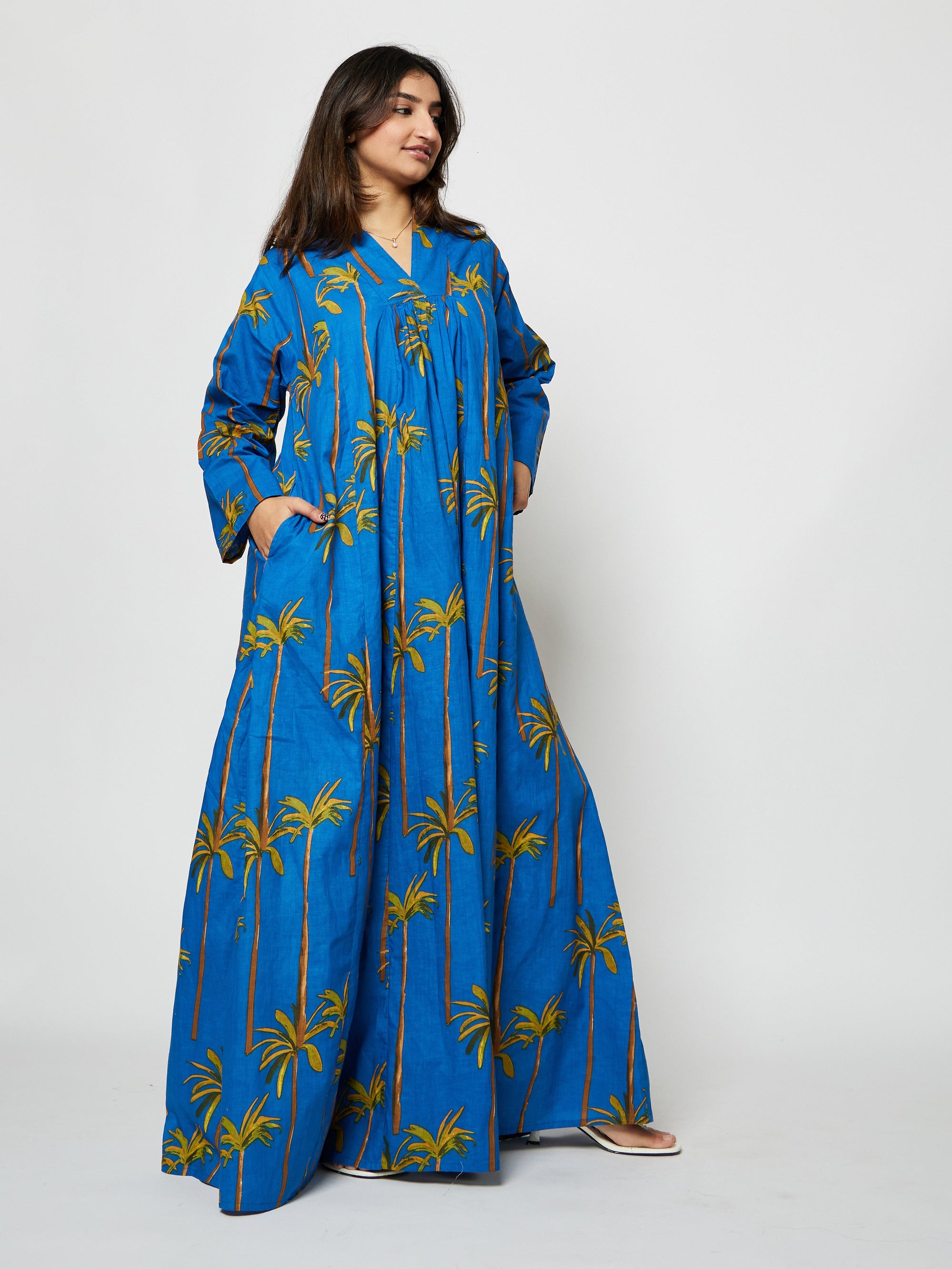 Palm Tree Long Dress