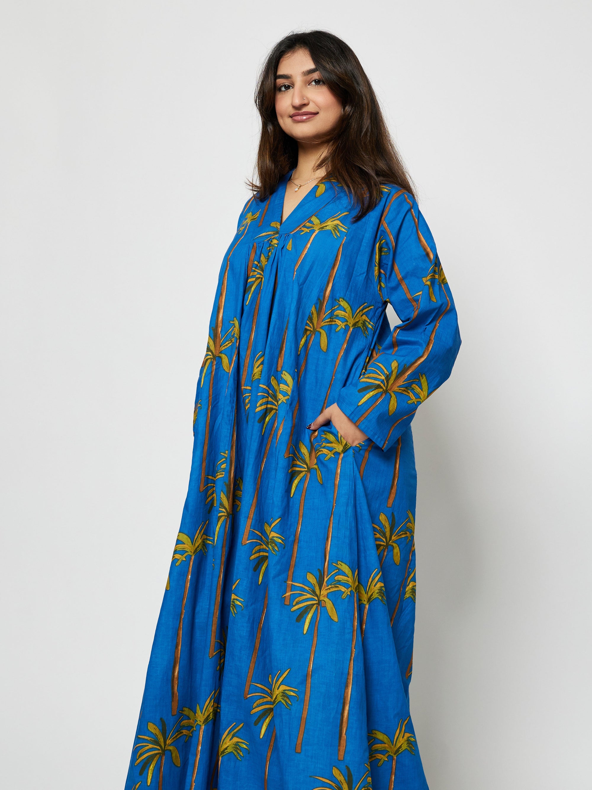 Palm Tree Long Dress