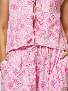 Close-up detail shot of the Shell Co-ord Set by Kyshmysh