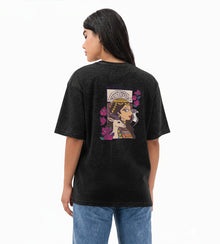 Falcon Black Stonewashed Oversized T-Shirt