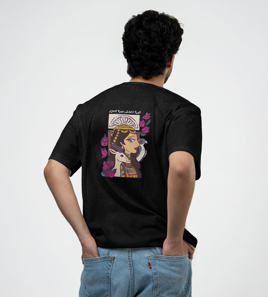 Falcon Black Stonewashed Oversized T-Shirt