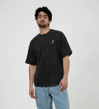 Falcon Black Stonewashed Oversized T-Shirt