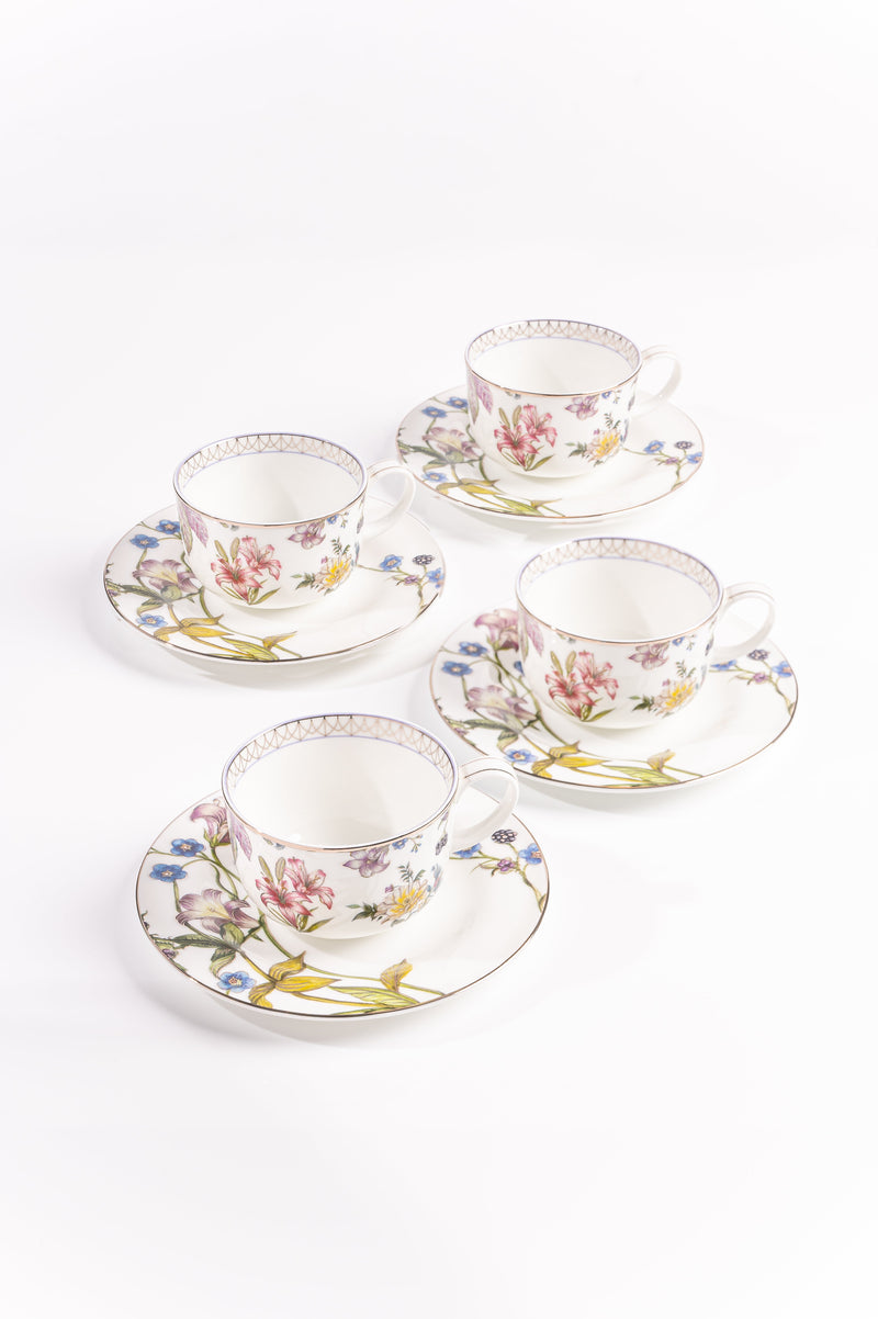 Shirovana Cappuccino Cups & Saucers (Set of 4)
