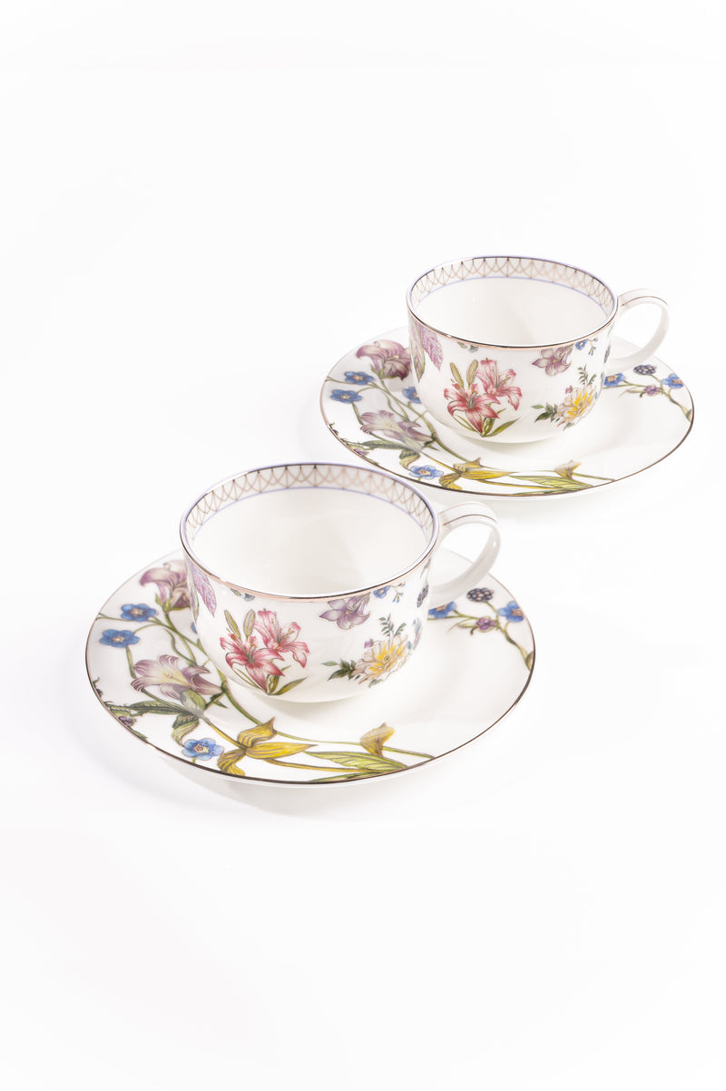 Shirovana Cappuccino Cups & Saucers (Set of 4)