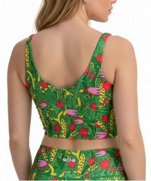 Flex Printed V-Neck Bra