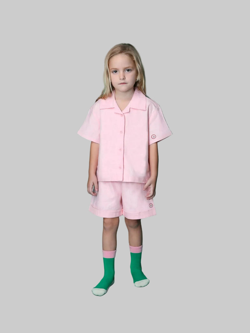 Cotton Candy Pink Linen Blend Co-Ord Set