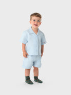 Powder Blue Linen Blend Co-Ord Set