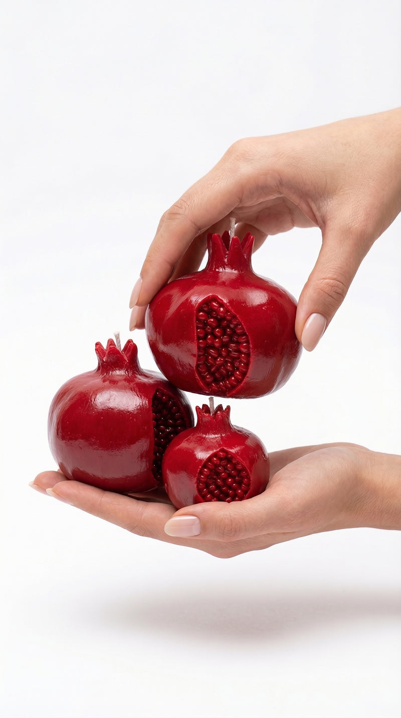 Shiny Pomegranate Candles