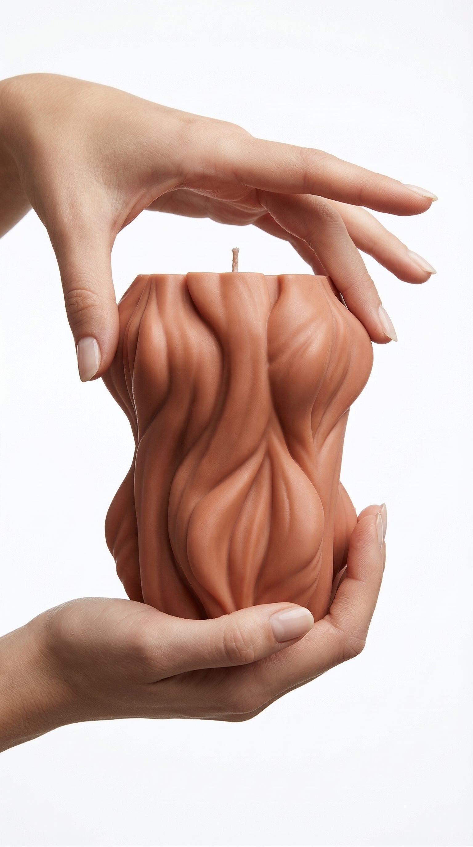 Large Wave Stripe Candle